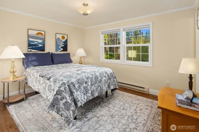 Primary Suite. Looks out to the roaming backyard.