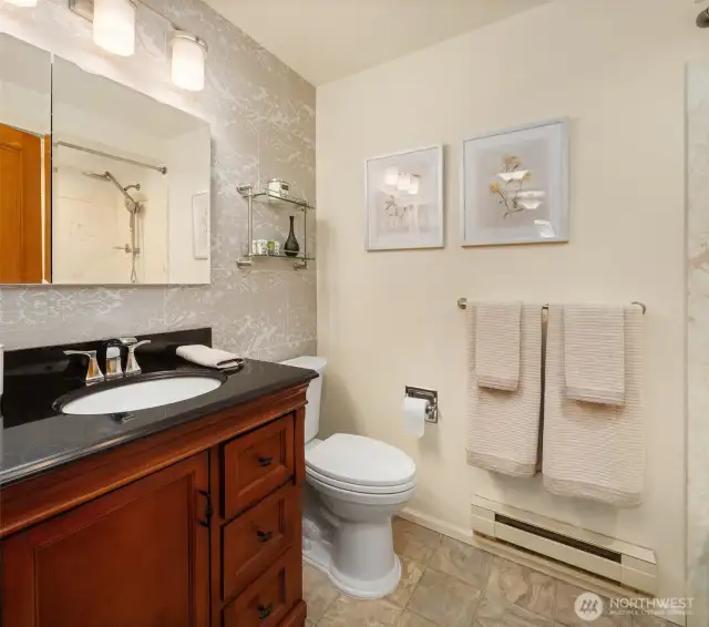 Hallway bath.