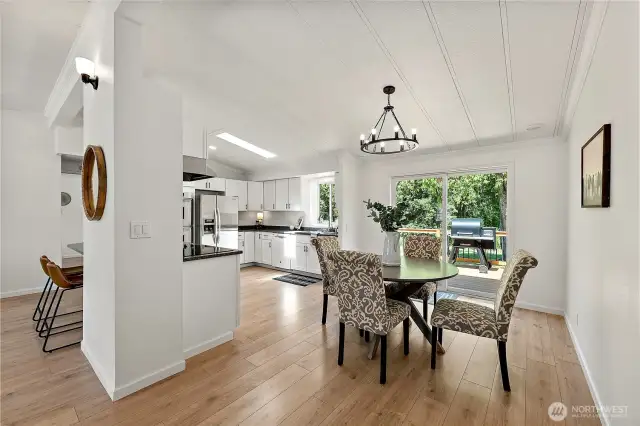 DINING ROOM WITH EASY ACCESS TO BACK DECK