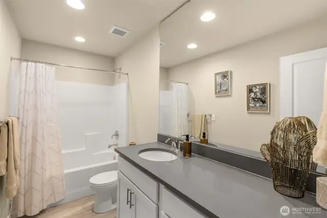 Full bath on second level