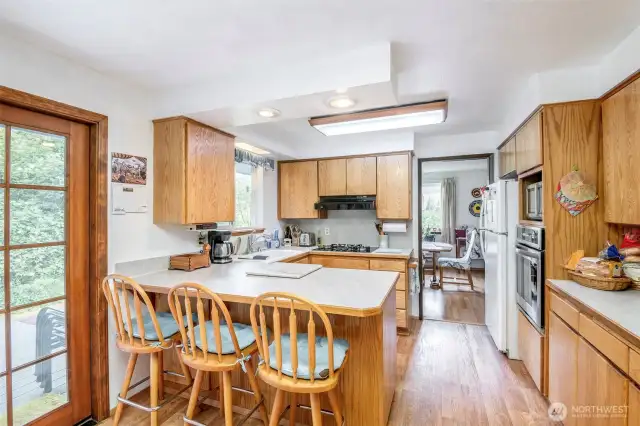 Kitchen with so much storage.