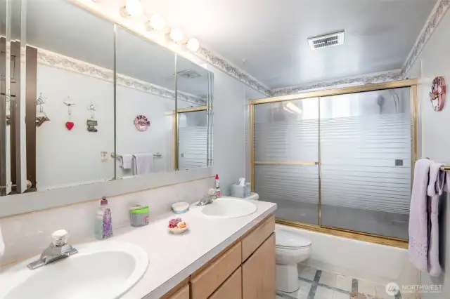 Full bathroom upstairs.