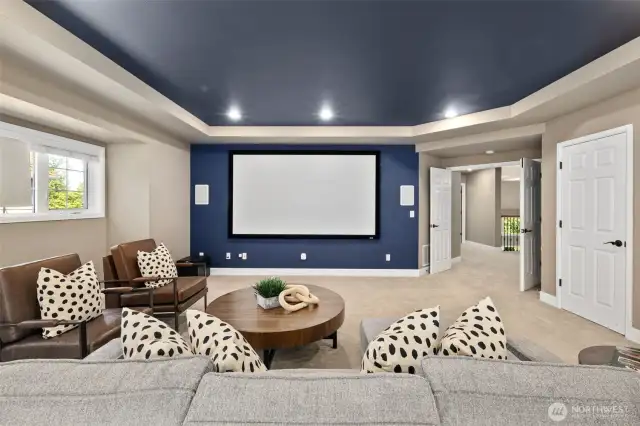 Upstairs bonus/media room.