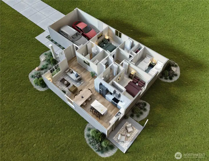 Floor Plan of home is reversed from photo