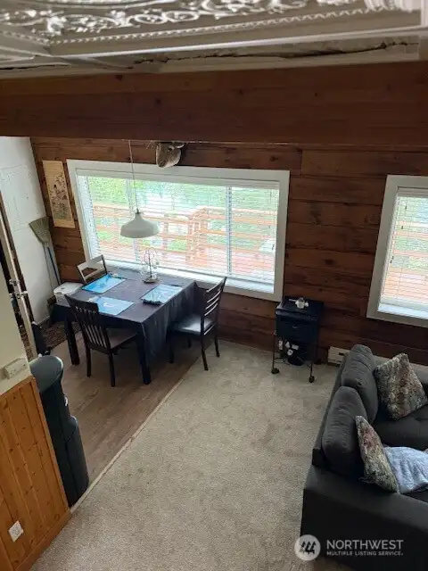 View of dining area from the staircase