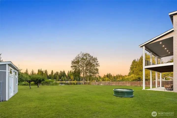 Huge, private yard.