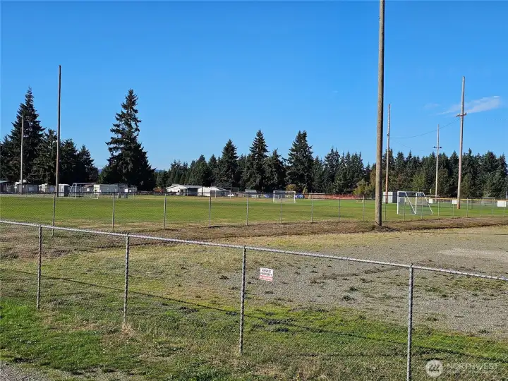 1/2 block from community soccer, baseball and playfields