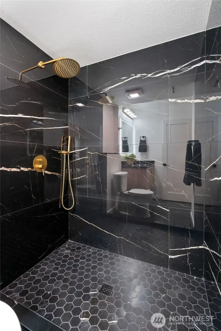 2nd primary fully tiled shower