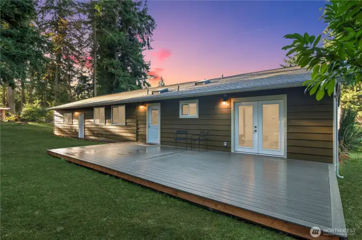 HUGE deck to enjoy entertaining or relaxing!