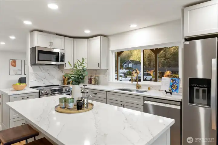 Gourmet kitchen with space for entertaining.