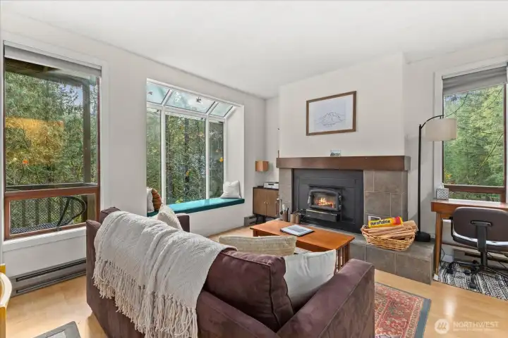 Enjoy the extra sunlight and privacy that comes with a corner unit.