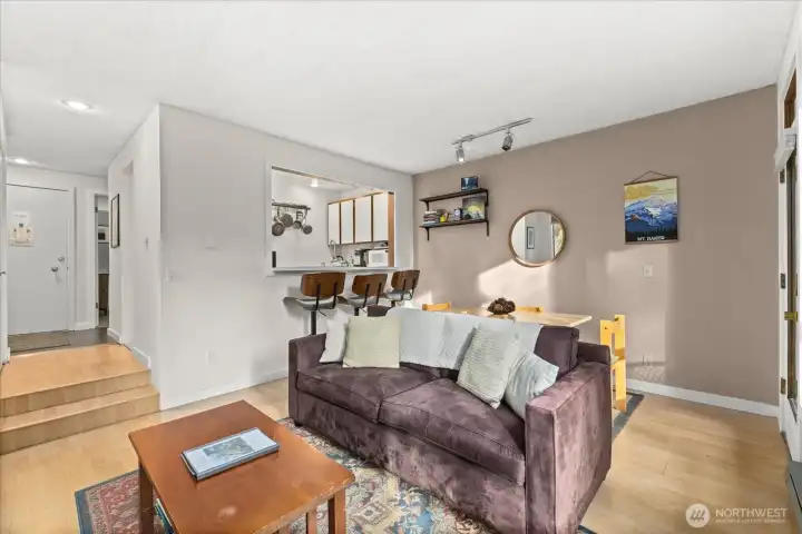 Pull out couch for guests! Down the hallway on the left is a large storage closet for all your pantry items, linens, cleaning supplies, extra batteries, etc.