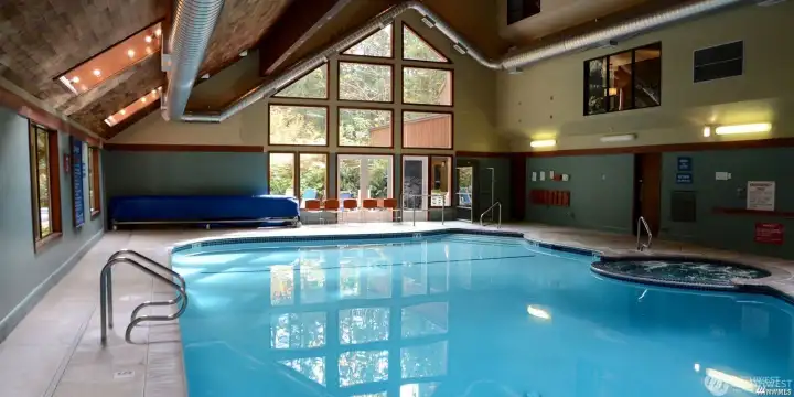 Clubhouse pool and hot tub.