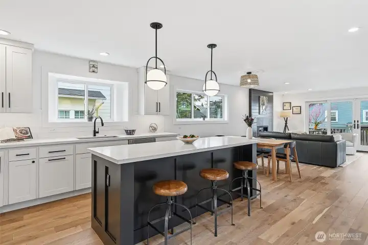 The great room is the heart of the home