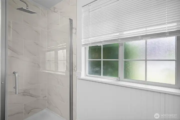 New shower in primary bath