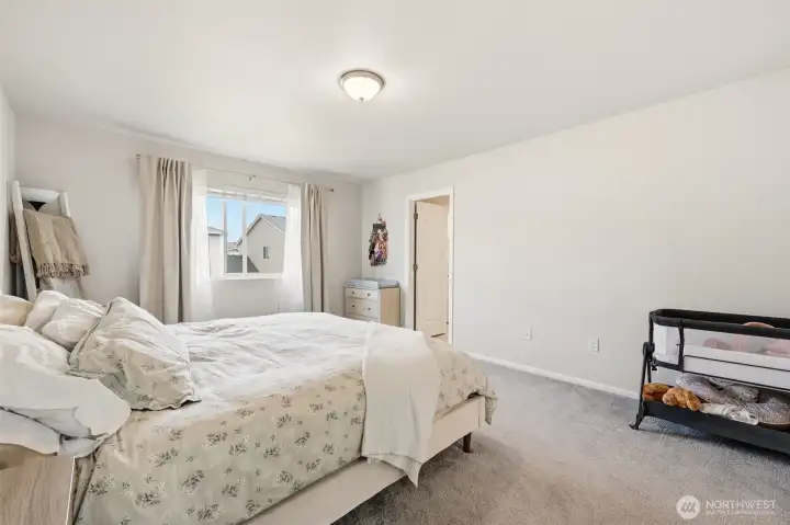 Spacious primary bedroom