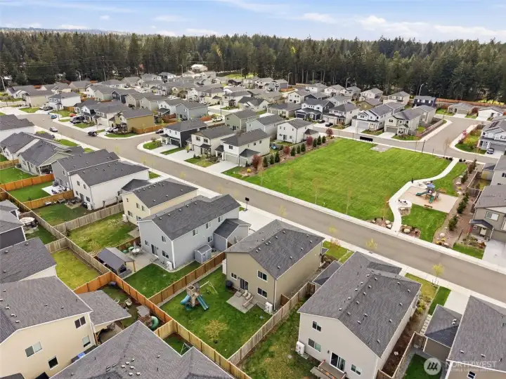 Home is located directly across from the community playground