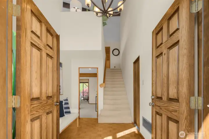 Double door front entry