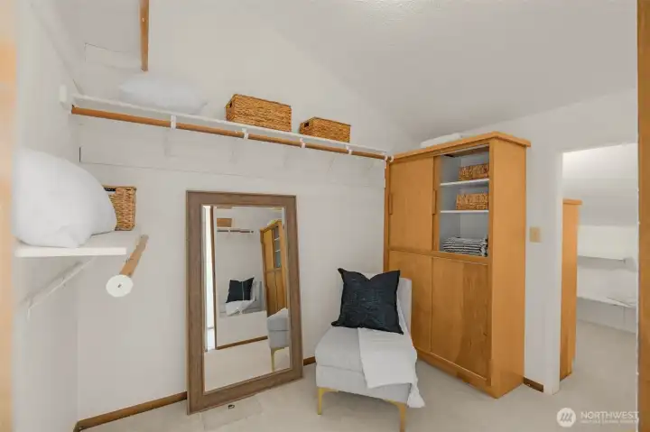Huge walk in closet in primary suite