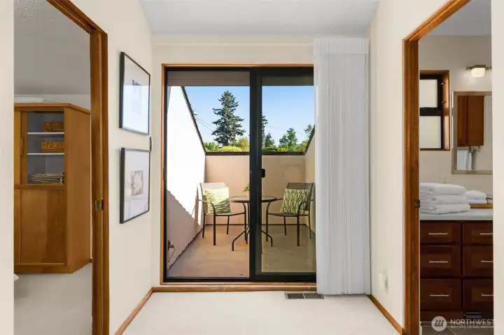 Private balcony off of primary suite