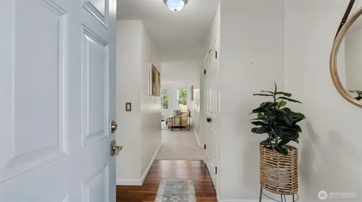Step inside to a light-filled layout with no stairs and an easy flow throughout.