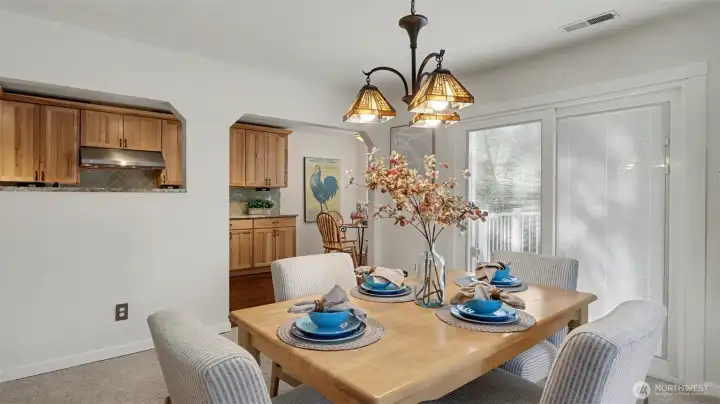 Access to the outdoor deck, where privacy and views await.