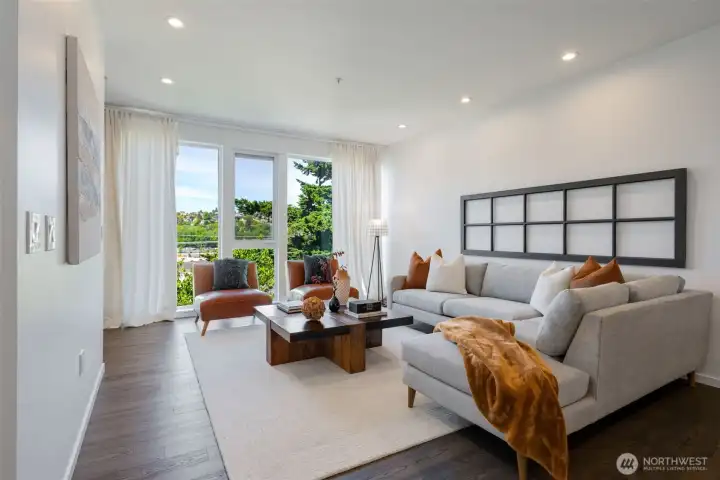 Floor to ceiling windows.
