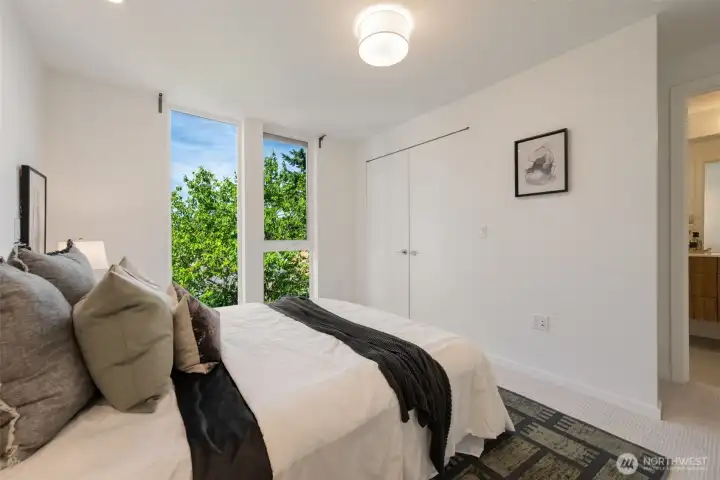 Primary bedroom and bathroom.
