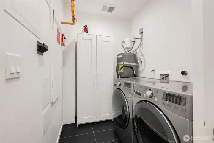 Laundry room. New washer and dryer.