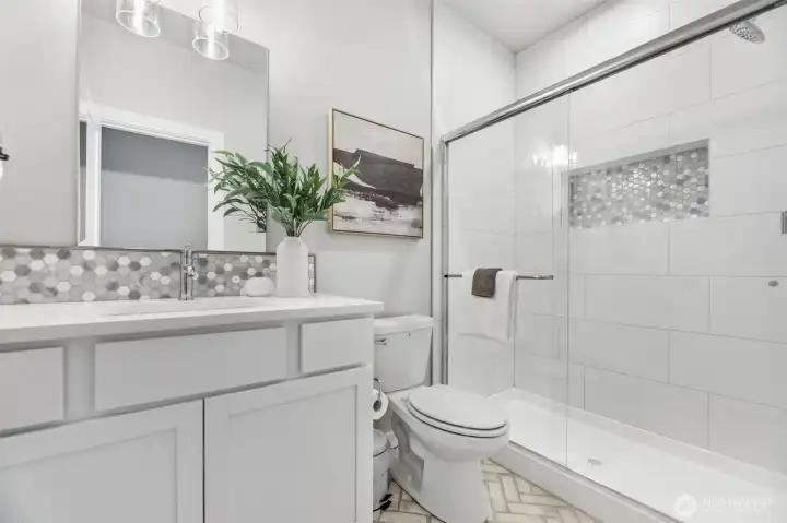 3/4 bathroom on the main floor