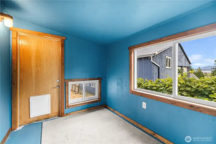 Back mud room. View of Puget Sound