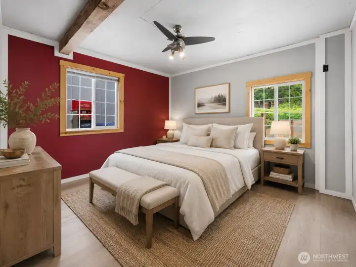 DADU bedroom virtually staged