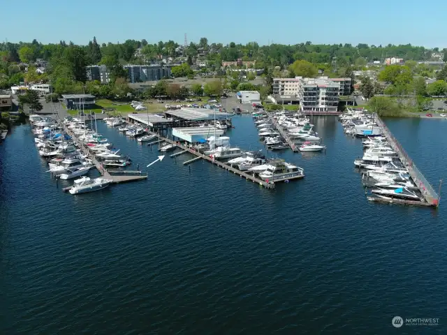 30' in length, deep water slip in secured, gated Marina close to the end of the dock.