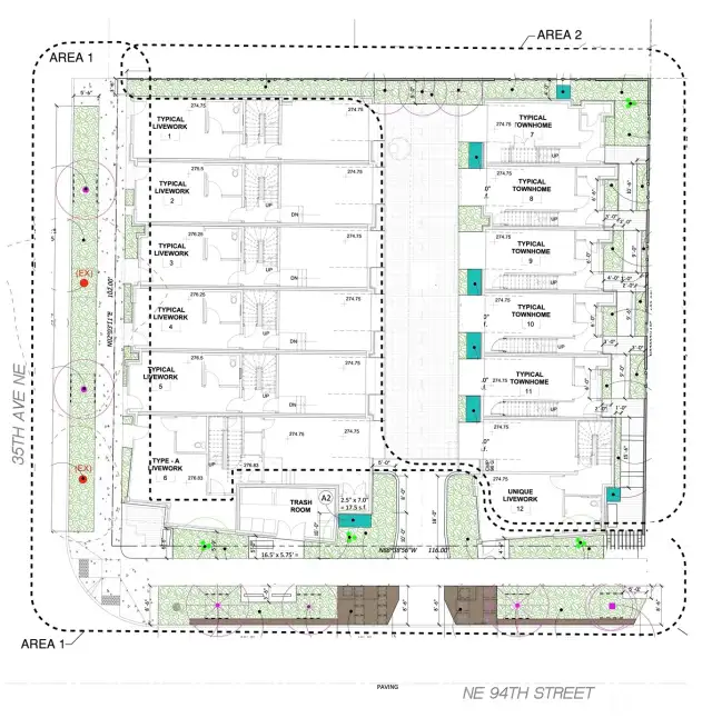 Site Plan with Landscaping