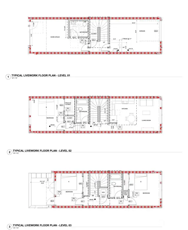 Floor Plan - Live/Work (Units 1-5)