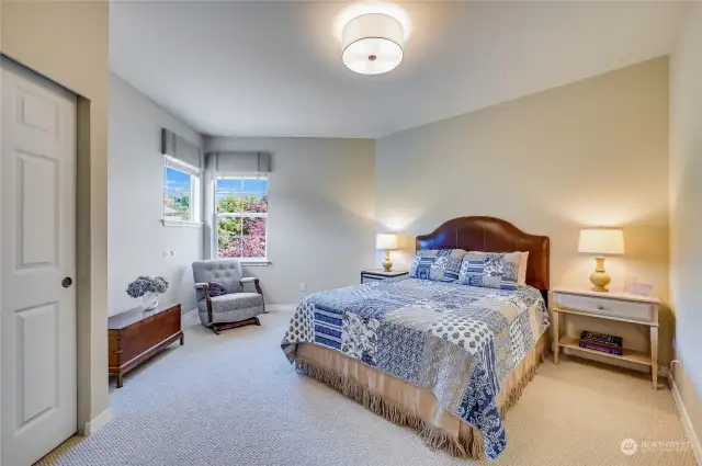 The guest bedroom is upstairs affording you, and your guests, plenty of privacy.
