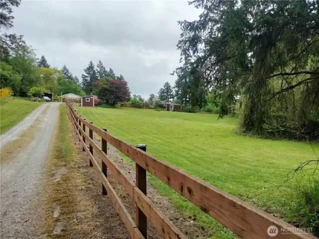 Looking easterly up the driveway.
