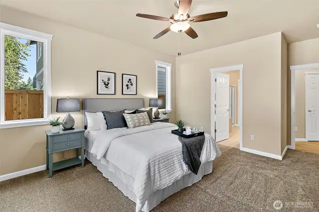 Home is under construction. Photos are of a previously built home from the same community with similar finishes that are staged. Builder reserves the right to change features, plans, prices & specifications without notice. Features vary by plan. Buyer to verify square footage.