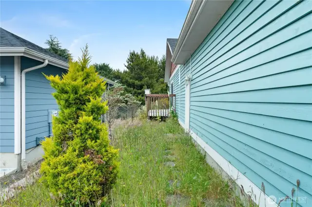 West side of home