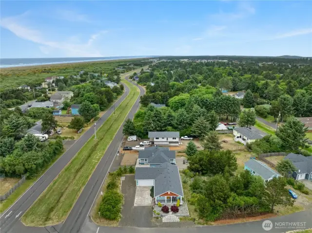 Right off Ocean Shores Blvd and close to town amenities