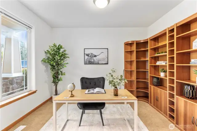 Bookshelves are included with sale