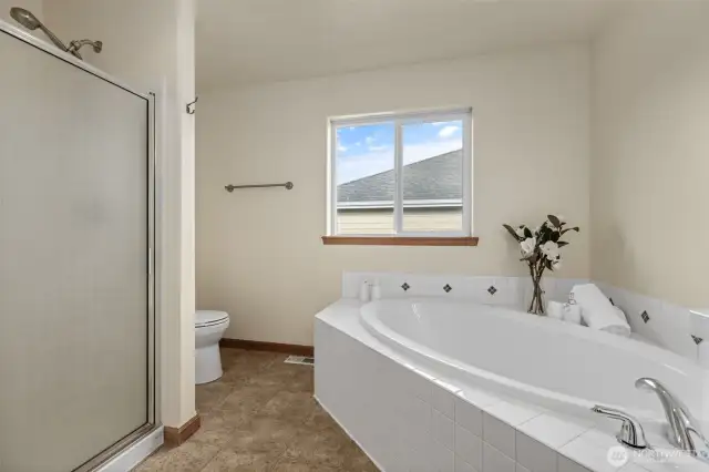 Soaking tub and shower