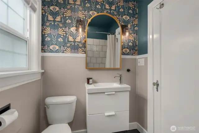 Full bath on the main level, just refreshed