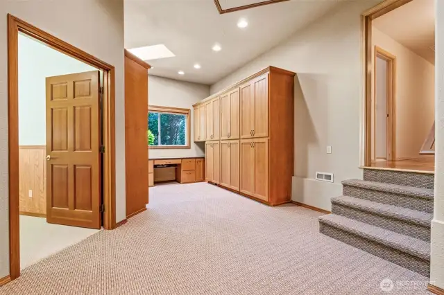 This custom home was designed for a  home-based business.  Adjacent to the garage, this space provides abundant opportunities for nearly any application; 220 amp service connection.