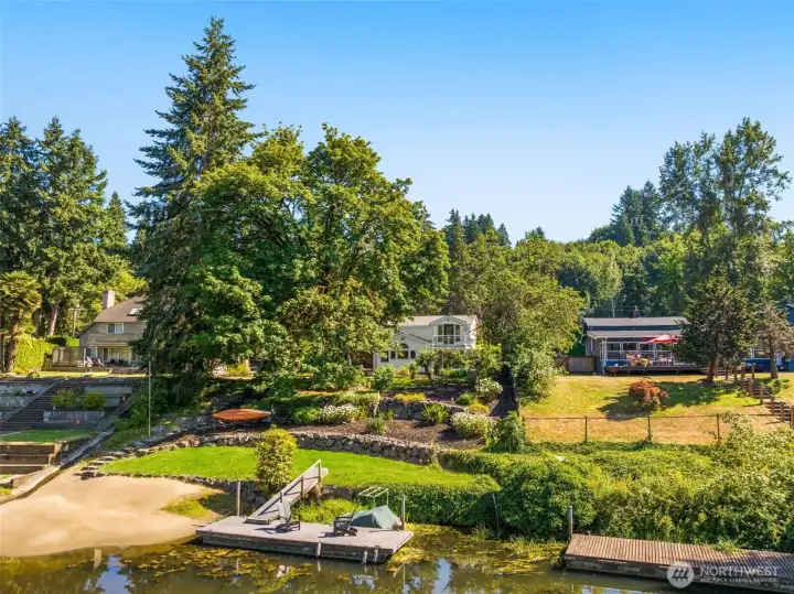 The landscape blends manicured grounds with the wild beauty of native plants. Wildlife and natural scenery provide daily moments of wonder.