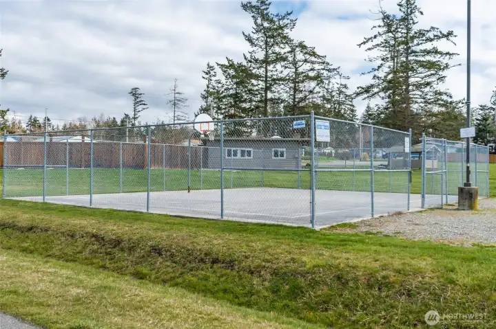 Community basketball courts.