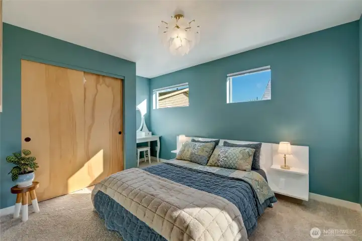 1 of 2 bedrooms on the second level