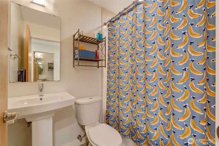Full bath on the second level