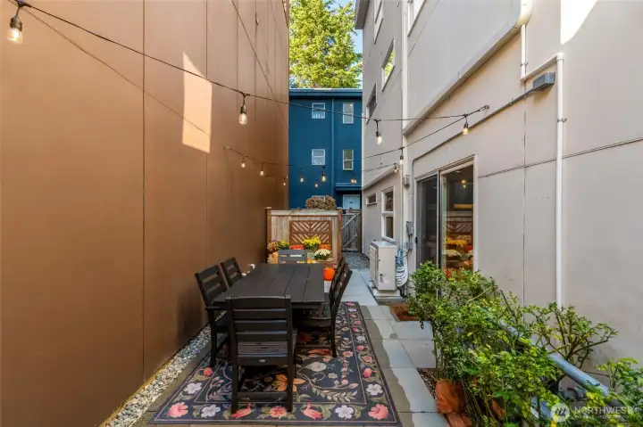 Step outside to your private patio — a peaceful spot for morning coffee or evening relaxation