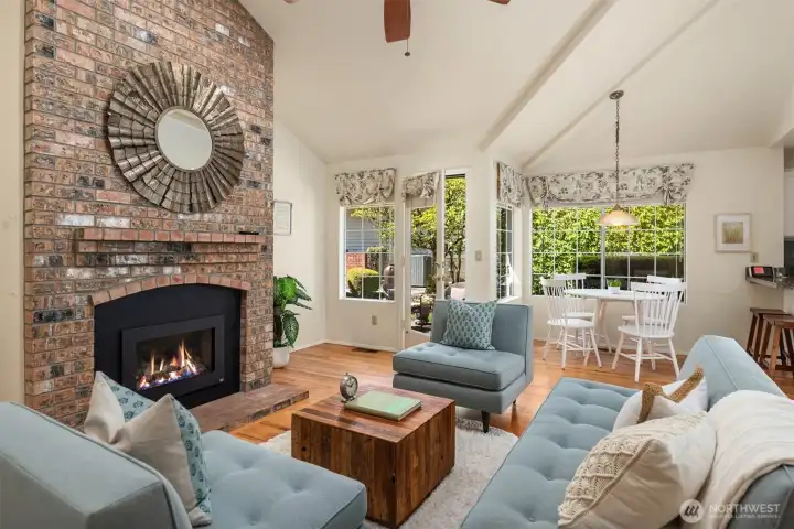 Family room off kitchen and eat-in nook.